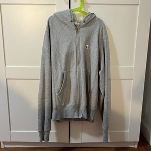 Men’s Champion Gray Zip Up Hoodie